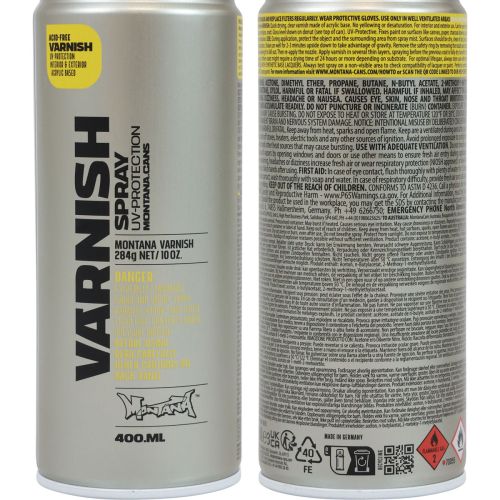 kohteita Kirkas lakka spray lakka spray UV-suoja kirkas kiiltävä lakka Montana 400ml
