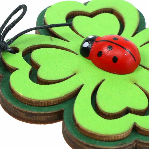 Shamrock kovakuoriaisella ripustettavaksi vihreänä 7cm 6kpl