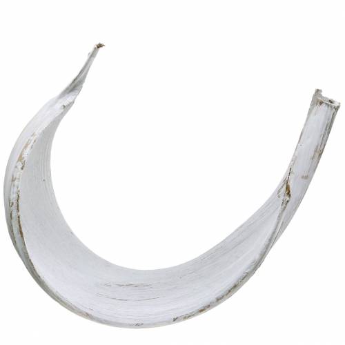 kohteita Kookoskulho kookoslehtivalkoinen pesty luonnonkoristelu 35cm