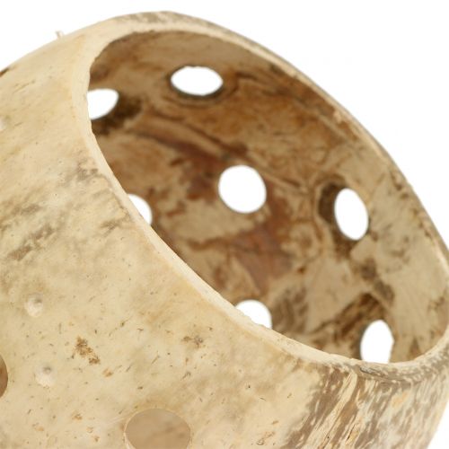 kohteita Kookospähkinä, kiillotettu luonnollisilla rei&#39;illä Ø9,5cm - Ø13cm 1p