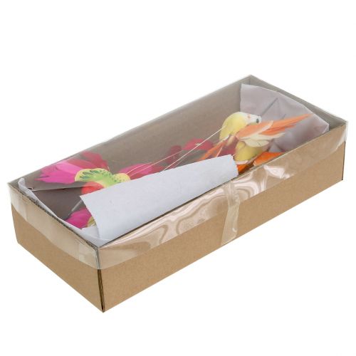 Floristik24 Kolibri lanka kiinni vaaleanpunainen, oranssi 17cm 6kpl