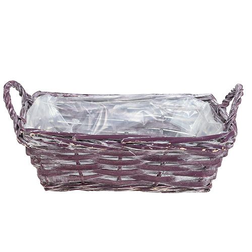 Floristik24 Neliönmuotoinen kori tummanvioletti 25cm x 18cm K10cm