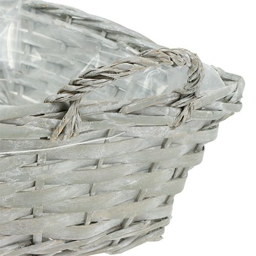 Floristik24 Korin neliö harmaa 29cm x 23cm K10cm 1kpl