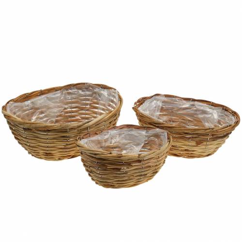 Korikukkakori x3 soikea, kolmikokoinen vakaa