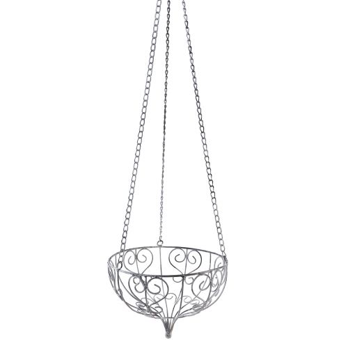 kohteita Metallikori ripustamiseen metallikoristeeseen valkoinen harmaa Ø24cm K19cm
