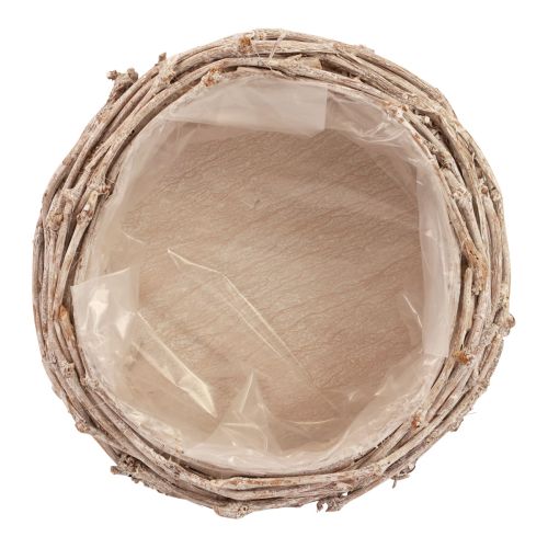 Floristik24 Pajukori kasvikori pesty valkoinen Ø20cm K10cm
