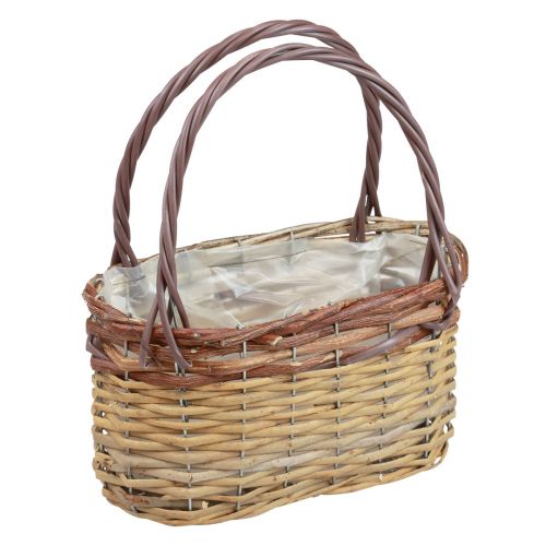 Kädensijainen kori kasvikori käsilaukku ruskea 27×15×15cm