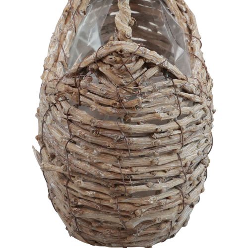 kohteita Kädensijainen kori kori, pesty valkoinen 18×11×11cm