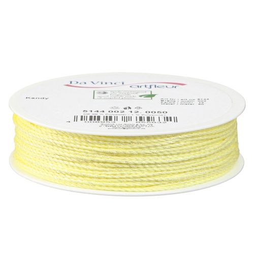 kohteita Johto keltainen kiille koristeellinen johto irisoiva 15mm 50m