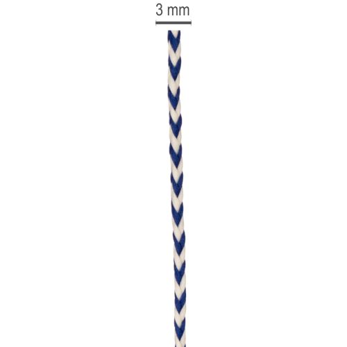 Raidallinen lahjanauha/-naru luovaan koristeluun, 3 mm paksu, 20 m pitkä | Floristik24.fi
