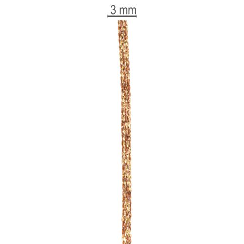 Kiiltävä koristeellinen nauha rullassa askarteluun ja koristeluun, 3 mm paksu, 20 m pitkä | Floristik24.fi