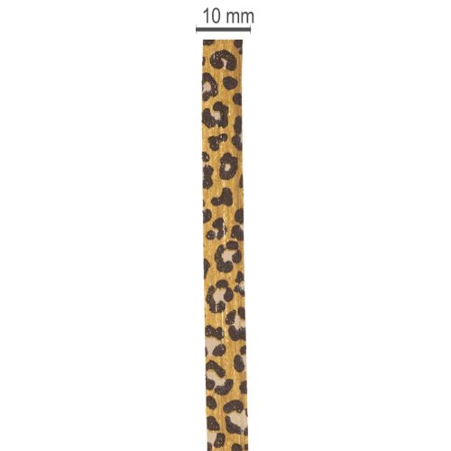Kihara nauha, leopardikuvio, lahjanauha luovaan paketointiin, 10 mm, 100 m | Floristik24.fi