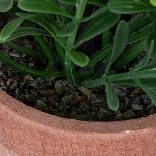 kohteita Tekokasvi kukkaruukussa, realistisella tekstuurilla sisäkäyttöön ja koristeeksi, 18 cm, 3 kpl