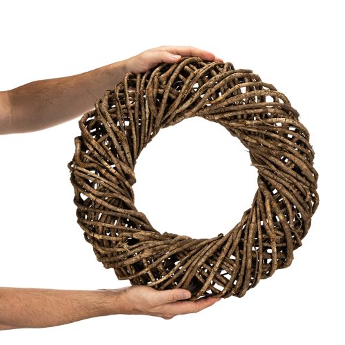 Koristeellinen seppele luonnonoksista, rottinkiseppele, pyöreä, iso, 45 cm. | Floristik24.fi