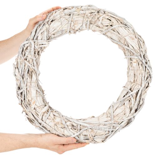 Pyöreä oksakranssi askarteluun ja koristeluun, ovikranssi 50cm | Floristik24.fi