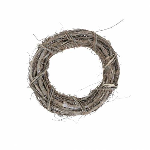 Deco seppele Paju Ø20cm Valkoinen pesty Deco seppele Paju Ø20cm Valkoinen pesty