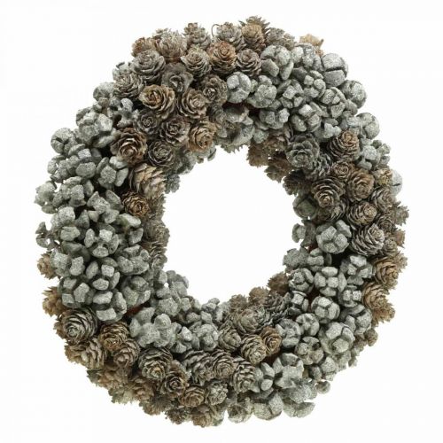 Floristik24 Deco seppelekäpyjä lehtikuusi sypressi Joulupöytäseppele Ø30cm