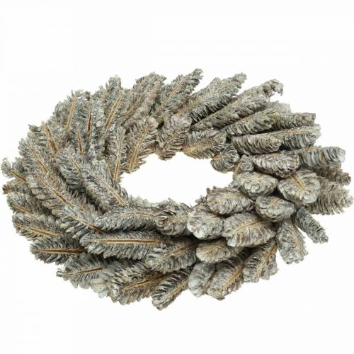 Floristik24 Deco Seppele Adventtiseppele Oviseppele Valkoinen, Glitter Ø35cm