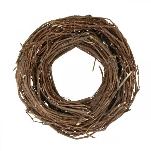 Floristik24 Deco Wreath Vine Ø25cm Ruskea Luonnollinen seppele oksista pöytäkoristeita