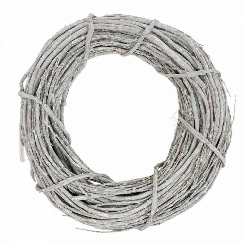 Deco seppele Whitewashed White Ø35cm Shabby Chic Oven seppele Pöydän koristelu