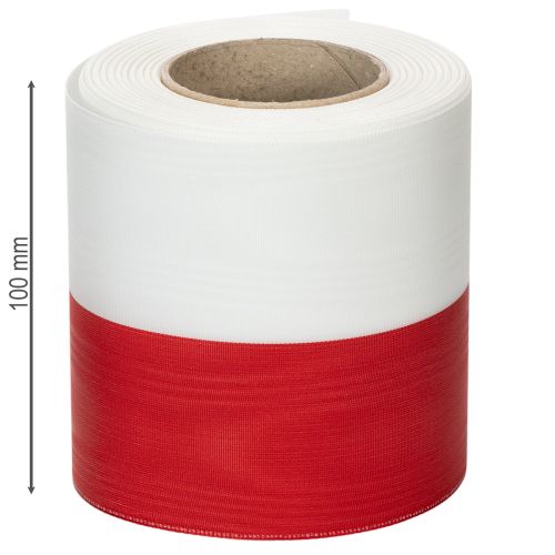 kohteita Moiré-valko-punaiset kranssinauhat 100 mm