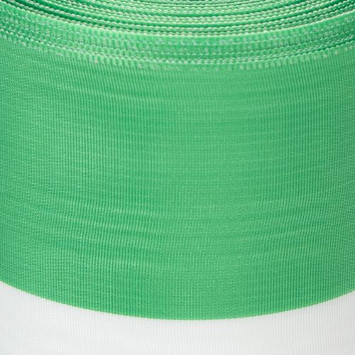 Vihreä ja valkoinen moiré-seppelenauha, 100 mm x 25 m - kansallisnauha, taftireunus, rusettinauha, koristenauha | Floristik24.fi