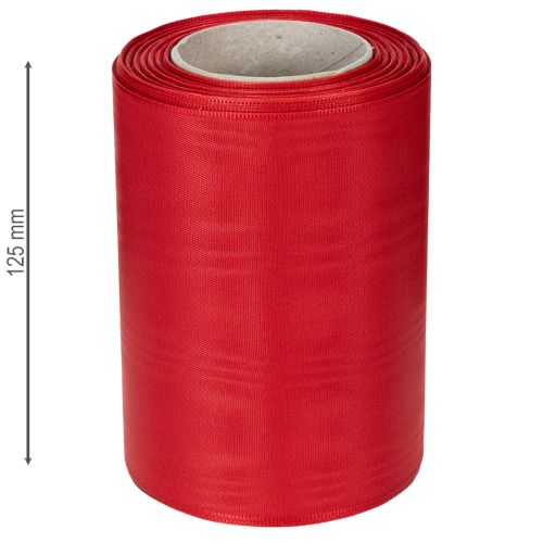 kohteita Punainen seppelenauha 125 mm x 25 m - Hautajaiskukkakauppaan, kirjaimiin ja koristeluun tarkoitettu nauha