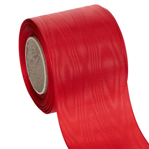 Punainen seppelenauha 75 mm x 25 m - Hautajaiskukkakauppa ja -koristeet, Kestävä nauha kirjaimiin ostaa | Floristik24.fi