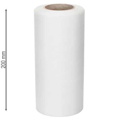 kohteita Valkoinen seppelenauha, 200 mm leveä, 25 m rulla, surunauha, rusettinauha, koristenauha hautajaiskukkakauppoihin ja tilaisuuksiin
