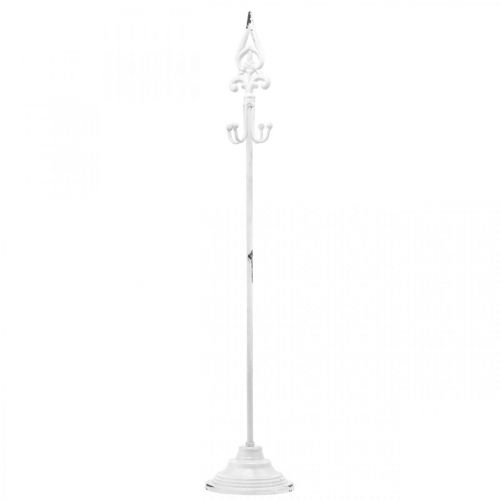 kohteita Seppeleteline Shabby Chic Valkoinen Seppeleteline Metalli 4 Koukkua K76cm