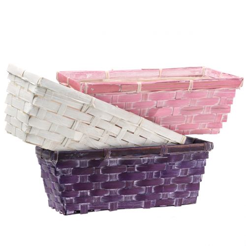 Sirukori neliö purppura / valkoinen / pinkki 6kpl