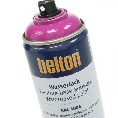 Belton vapaa vesiohenteinen maali vaaleanpunainen liikenne violetti korkeakiiltoinen spray 400ml