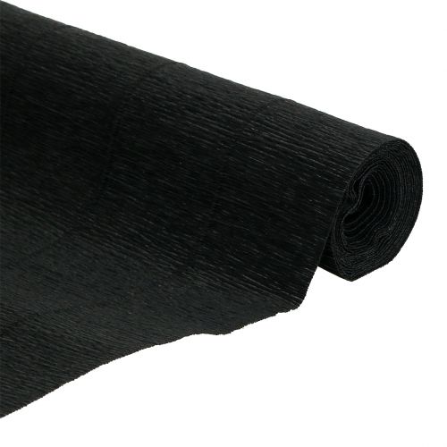 Kukkakaupan kreppipaperi musta 50x250cm