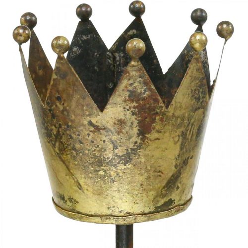 kohteita Teekynttilätelineen kruunu kiinnitettäväksi messinkiä Ø9,5cm H50cm
