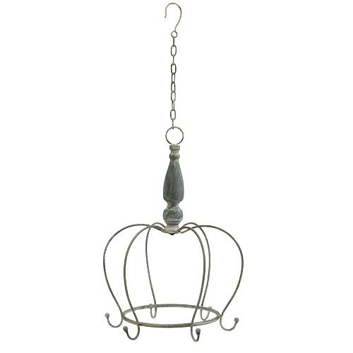 Floristik24 Kruunu roikkumaan harmaana Ø30cm K45.5cm