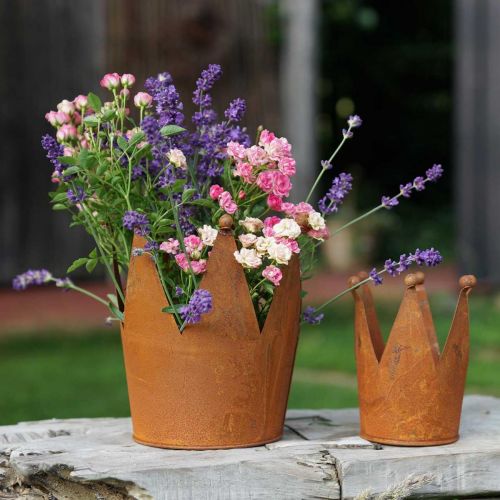 Floristik24 Metallikruunu, puutarhakoristeet, patina Ø17,5cm K17,5cm