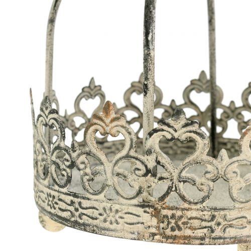 Floristik24 Kruunu ripustettavaksi antiikki kerma Ø10,5cm