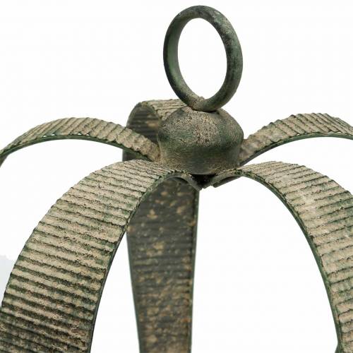 Floristik24 Koristeellinen kruunu antiikkimetallia, sammalenvihreä, beige Ø28cm K36.5cm