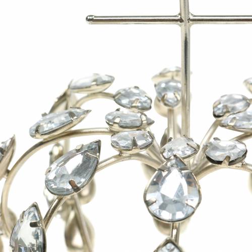 Floristik24 Kruunu timanteilla ja ristihopealla Ø11cm K17cm