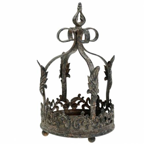 Floristik24 Kruunu tarjotin antiikki Ø18cm K28cm