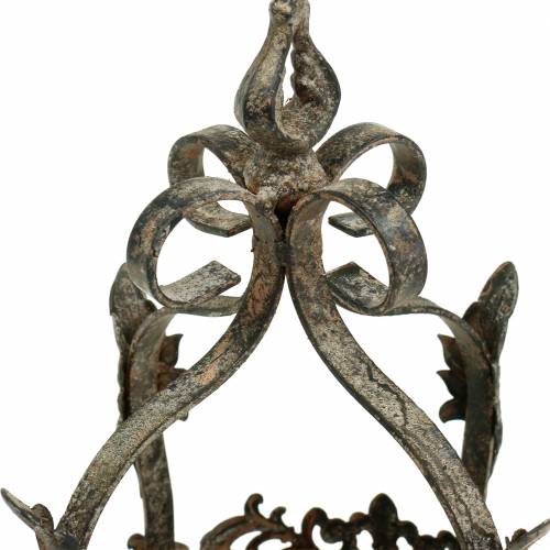 Floristik24 Kruunu tarjotin antiikki Ø18cm K28cm