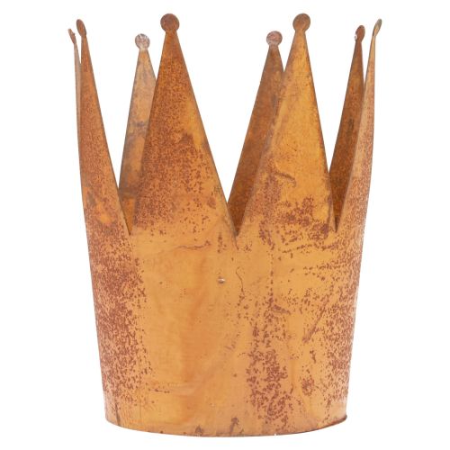 Ruukun ruostekoristekulho metalli koristekruunu vintage Ø16cm
