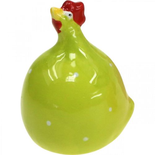 Floristik24 Koristeellinen kanan keraaminen koristefiguuri Pääsiäinen värikäs lajitelma H6cm 6 kpl