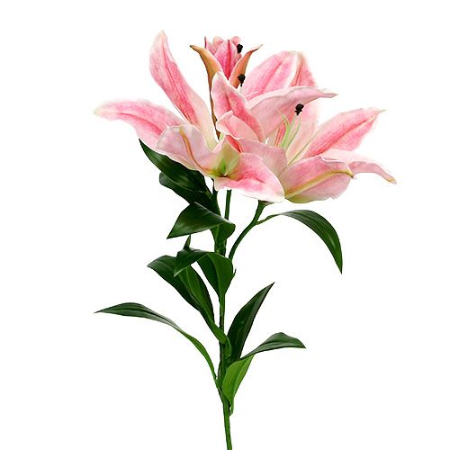 Floristik24 Keinotekoinen lilja Pink Real Touch 100cm