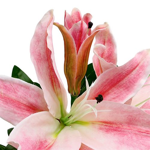Floristik24 Keinotekoinen lilja Pink Real Touch 100cm