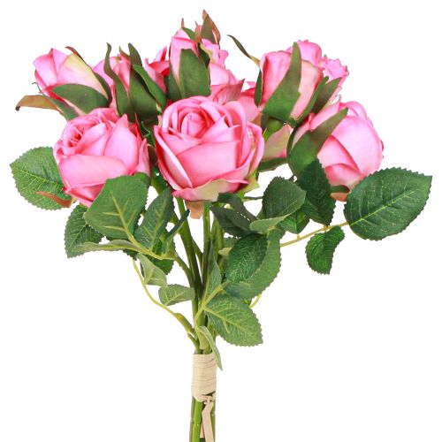 kohteita Tekoruusuja nippuna Tekokukat Pinkki 36cm 12kpl