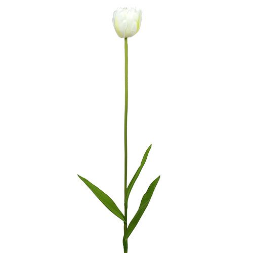 Keinotekoiset tulppaanit valkoinen-vihreä 86cm 3kpl