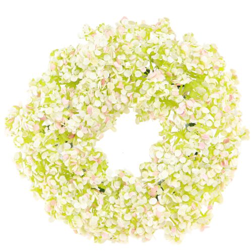 Floristik24 Tekokukkaseppele minipöytäkoristelu valkoinen pinkki Ø12cm 6 kpl
