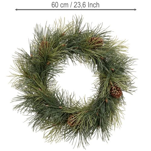 Keinotekoinen männynoksaseppele käpyillä 60 cm | Floristik24.fi