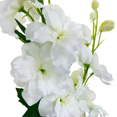 Floristik24 Keinotekoinen Delphinium valkoinen keinotekoinen kukka silkkikukat 98cm